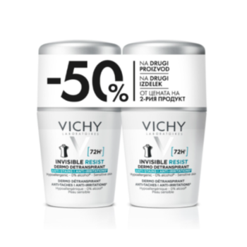 VICHY КОМПЛЕКТ ДЕЗОДОРАНТ РОЛ-ОН ПРОТИВ ПЕТНА И РАЗДРАЗНЕНИЯ 72H 50MЛ X 2