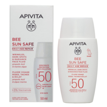 АПИВИТА СЪН СЛЪНЦЕЗАЩИТЕН ФЛУИД ПРОТИВ СТАРЕЕНЕ SPF50 50МЛ