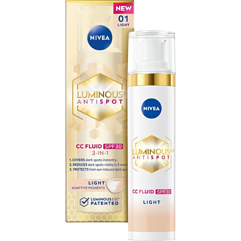 НИВЕА CELLULAR LUMINOUS СС ЦВЕТЕН ФЛУИД SPF30 СВЕТЪЛ ТОН 40МЛ 82649 В