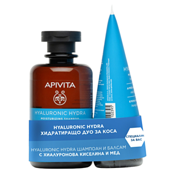 АПИВИТА КОМПЛЕКТ HYALURONIC HYDRA ШАМПОАН 250МЛ+БАЛСАМ 150МЛ