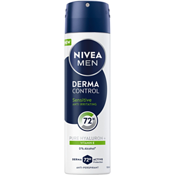 НИВЕА ДЕЗОДОРАНТ СПРЕЙ МЪЖКИ DERMA CONTROL SENSITIVE 150МЛ 82980