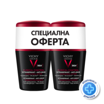 VICHY HOMME КОМПЛЕКТ CLINICAL CONTROL ДЕЗОДОРАНТ РОЛ-ОН 96Ч. 50МЛ Х2 843276