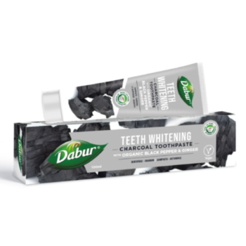 DABUR ИЗБЕЛВАЩА НАТУРАЛНА ПАСТА ЗА ЗЪБИ С ОРГАНИЧЕН ЧЕРЕН ВЪГЛЕН TEETH WHITENING 100ГР