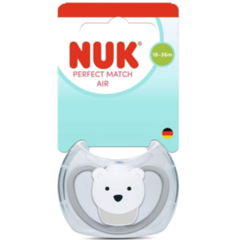 НУК ЗАЛЪГАЛКА PERFECT MATCH СИЛИКОН 18М+ AIR ПОЛЯРНА МЕЧКА 10177225