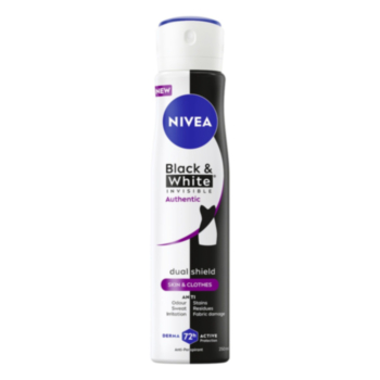 НИВЕА ДЕЗОДОРАНТ СПРЕЙ ДАМСКИ INVISIBLE BLACK AND WHITE AUTHENIK XL 250МЛ 91815