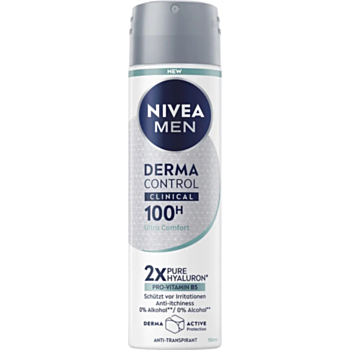 НИВЕА ДЕЗОДОРАНТ СПРЕЙ МЪЖКИ DERMA CONTROL CLINICAL ULTRA COMFORT 150МЛ 95688