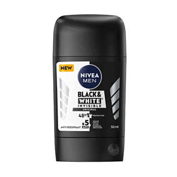 НИВЕА ДЕЗОДОРАНТ СТИК МЪЖКИ INVISIBLE ON BLACK AND WHITE ORIGINAL 50МЛ 83134 В