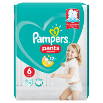 ПАМПЕРС АКТИВ БЕЙБИ ГАЩИ XL CP 6 /16+кг/ Х 19 БР
