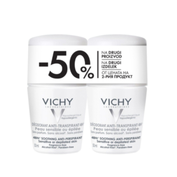 VICHY КОМПЛЕКТ ДЕЗОДОРАНТ РОЛ-ОН 48Ч БЕЗ АРОМАТ 50МЛ Х2 А