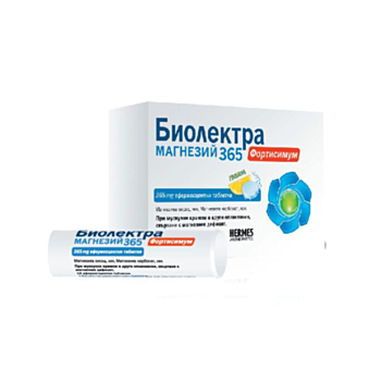 *ХЕРМЕС БИОЛЕКТРА МАГНЕЗИЙ ФОРТИСИМУМ ЕФФ.ТАБЛ. 365МГ Х 20