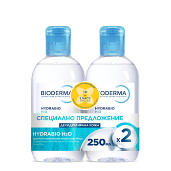 БИОДЕРМА КОМПЛЕКТ ХИДРАБИО МИЦЕЛАРНА ВОДА 250МЛ X 2 БР В