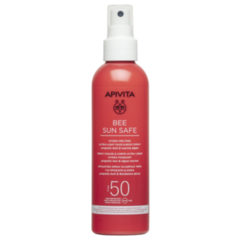 АПИВИТА СЪН ХИДРАТИРАЩ СПРЕЙ С УЛТРА ЛЕКА ТЕКСТУРА ЗА ЛИЦЕ И ТЯЛО SPF50 200МЛ.