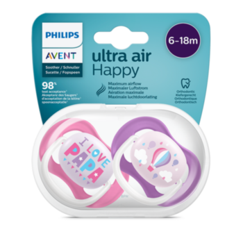 АВЕНТ ЗАЛЪГАЛКИ ОРТОДОНТИЧНИ ULTRA AIR 6-18М Х 2БР БАЛОН МОМИЧЕ SCF080/04 *