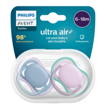 АВЕНТ ЗАЛЪГАЛКИ ОРТОДОНТИЧНИ ULTRA AIR 6-18М Х 2БР ЛИЛАВА SCF085/34 *