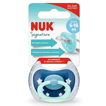 НУК ЗАЛЪГАЛКА SIGNATURE СИЛИКОН 6-18М+КУТИЙКА 10736657*