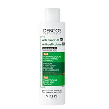 VICHY DERCOS ШАМПОАН+БАЛСАМ 2В1 ПРОТИВ ПЪРХОТ 200МЛ  902380 В