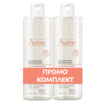 АВЕН КОМПЛЕКТ ДУО ESSENTIALS МИЦЕЛАРНА ВОДА 2Х400МЛ