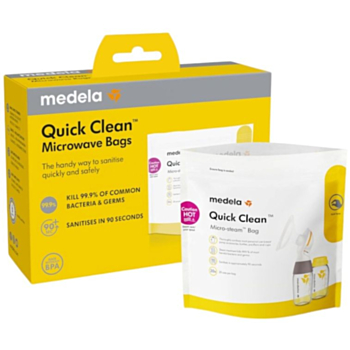 МЕДЕЛА ПЛИКЧЕТА ЗА СТЕРИЛИЗИРАНЕ В МИКРОВЪЛНОВА QUICK CLEAN 5БР 008.0040