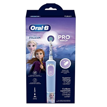 ОРАЛ-Б ЕЛЕКТРИЧЕСКА ЧЕТКА ЗА ЗЪБИ ДЕТСКА VITALITY PRO FROZEN 3+ С АДАПТЕР *