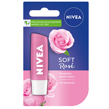 НИВЕА БАЛСАМ ЗА УСТНИ SOFT ROSE 4,8ГР 85066 А