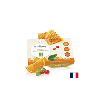 Ampoules Vitalité Plus Bio Jus d’orange Acerola / Виталити плюс био с пчелно млечице, портокал и ацерола, 10 бр. ампули за пиене Famille Mary