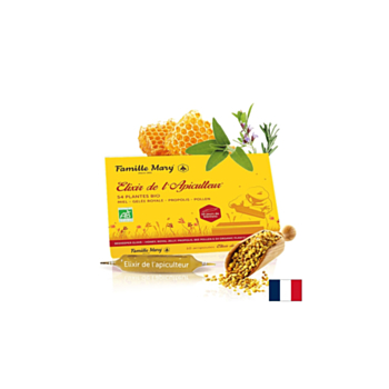 Elixir de l’Apiculteur® - Пчелен еликсир (с мед, пчелно млечице, пчелен прашец, прополис и 54 oрганик растения) Famille Mary
