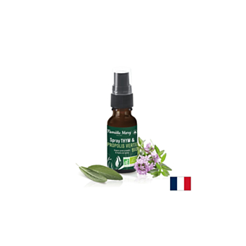 Spray Thym & Propolis Verte BIO / Спрей за гърло с мащерка, зелен прополис и градински чай, 20 ml Famille Mary