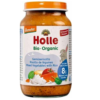 HOLLE ДЕМЕТЕР 0962 БИО ПЮРЕ РИЗОТО СЪС ЗЕЛЕНЧУЦИ 220ГР