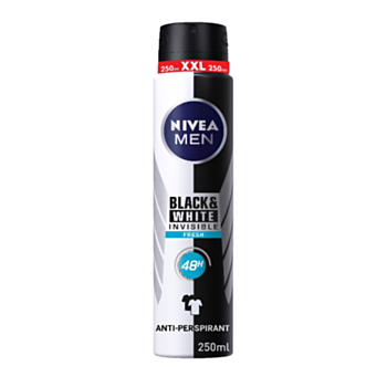 НИВЕА ДЕЗОДОРАНТ СПРЕЙ МЪЖКИ ИНВИЗИБЪЛ BLACK AND WHITE ФРЕШ XL 250МЛ 85976 А