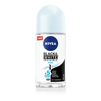 НИВЕА ДЕЗОДОРАНТ РОЛ-ОН ДАМСКИ INVISIBLE ON BLACK&WHITE PURE 50МЛ 82234 В