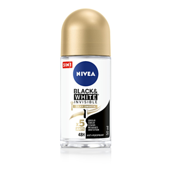 НИВЕА ДЕЗОДОРАНТ РОЛ-ОН ДАМСКИ INVISIBLE ON BLACK&WHITE SILKY 50МЛ 83784 В