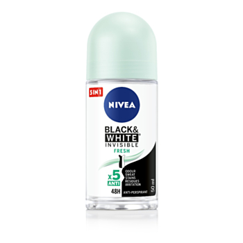 НИВЕА ДЕЗОДОРАНТ РОЛ-ОН ДАМСКИ INVISIBLE ON BLACK&WHITE FRESH 50МЛ 88670 В