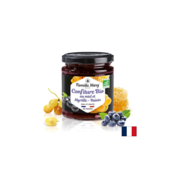 Конфитюр от био мед, боровинки и грозде, 220 g