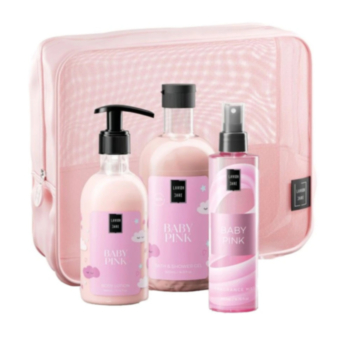 LAVISH CARE КОМПЛЕКТ BABY PINK ЛОСИОН+ДУШ ГЕЛ+МИСТ ЗА ТЯЛО