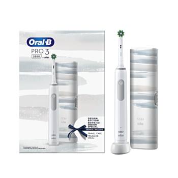 ОРАЛ-Б ЕЛЕКТРИЧЕСКА ЧЕТКА ЗА ЗЪБИ PRO 3 3500 WHITE DESIGN EDITION+КАЛЪФ *