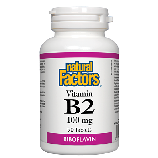 Natural Factors Vitamin B2/ Витамин В2 (рибофлавин) 100 mg x 90 таблетки
