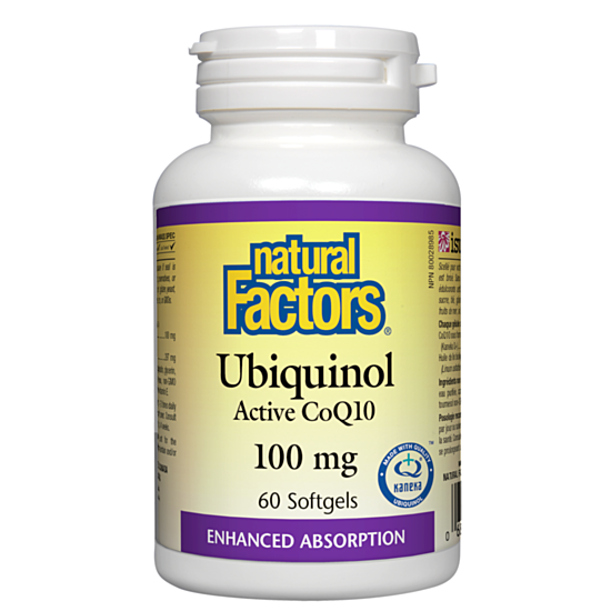Natural Factors Ubiquinol QH® Active CoQ 10 / Убиквинол QH® активен коензим Q10 капс. x 60
