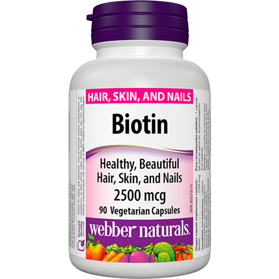Webber Biotin / БИОТИН КАПС. 2500МКГ Х 90