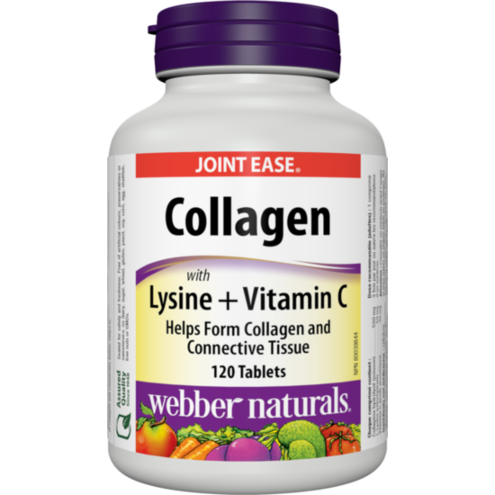 Webber Collagen with Lysine + Vitamin C / КОЛАГЕН 500 С ЛИЗИН И ВИТАМИН Ц ТАБЛ. Х 120