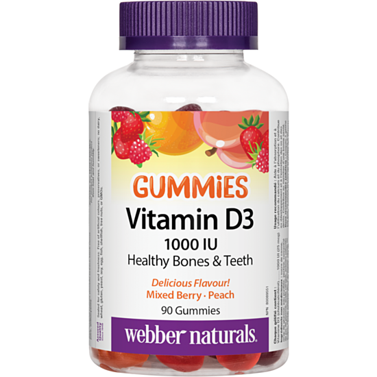 Webber Vitamin D3 Gummies / ВИТАМИН Д3 1000IU ЖЕЛИРАНИ ТАБЛ. Х 90 