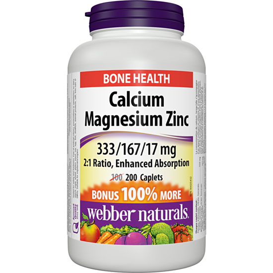 Webber Calcium, Magnesium, Zinc Enhanced Absorption / КАЛЦИИ, МАГНЕЗИИ И ЦИНК КАПС. Х 200 