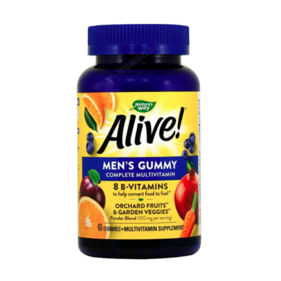  Nature’s Way - Alive! Men’s Gummy Complete Multivitamin Алайв! Мултивитамини за мъже 60 желирани таблетки
