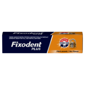 ФИКСОДЕНТ ФИКСИРАЩ КРЕМ ЗА ЗЪБНИ ПРОТЕЗИ PLUS STRONG BITE 57 ГР