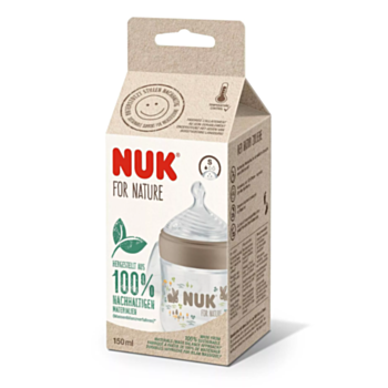 НУК NATURE РР ШИШЕ TEMPERATURE CONTROL 150МЛ+БИБЕРОН СИЛИКОН S 10743074 МИКС