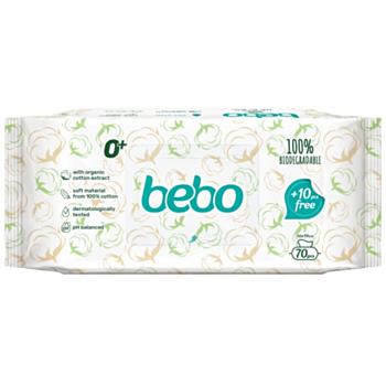 БЕБО ВЛАЖНИ КЪРПИЧКИ 100% БИОРАЗГРАДИМИ 70+10 БР.