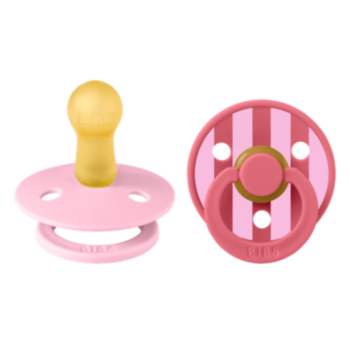 БИБС БИБЕРОНИ STUDIO COLOUR BLOCK, BABY PINK CORAL MIX КАУЧУК 0-6М X 2 11022101