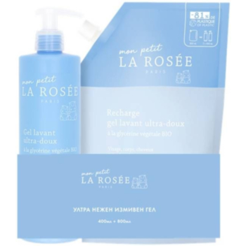 LA ROSEE КОМПЛЕКТ MON PETIT УЛТРА НЕЖЕН ИЗМИВЕН ГЕЛ 400МЛ+ПЪЛНИТЕЛ 800МЛ