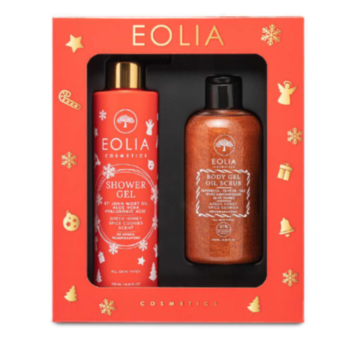 EOLIA КОМПЛЕКТ MELOMAKARONO ДУШ ГЕЛ 250МЛ+СКРАБ ЗА ТЯЛО 250МЛ