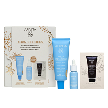 АПИВИТА КОМПЛЕКТ AQUA BEELICIOUS ТОНИРАН КРЕМ SPF30 40МЛ+ХИДРАТИРАЩ БУСТЕР 15МЛ+ДЕТОКС ГЕЛ 5МЛ
