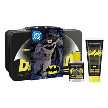 НАТУРАВЕРДЕ КОМПЛЕКТ БАТМАН ТОАЛЕТНА ВОДА 30МЛ+ДУШ ГЕЛ 100МЛ+МЕТАЛНО КУФАРЧЕ